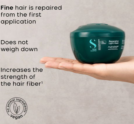 Alfaparf Milano Semi di LinoReconstruction Reparative Mask - Color Safe Deep Conditioning Hair Mask - Damaged Hair Repair