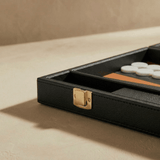 Leather Backgammon Set - Black And Brown
