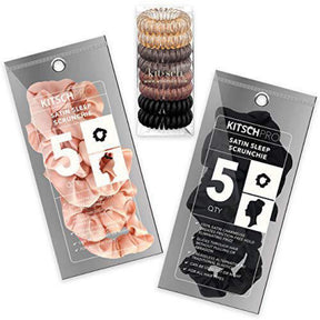 Kitsch Pro Satin Scrunchies and Spiral Hair Ties