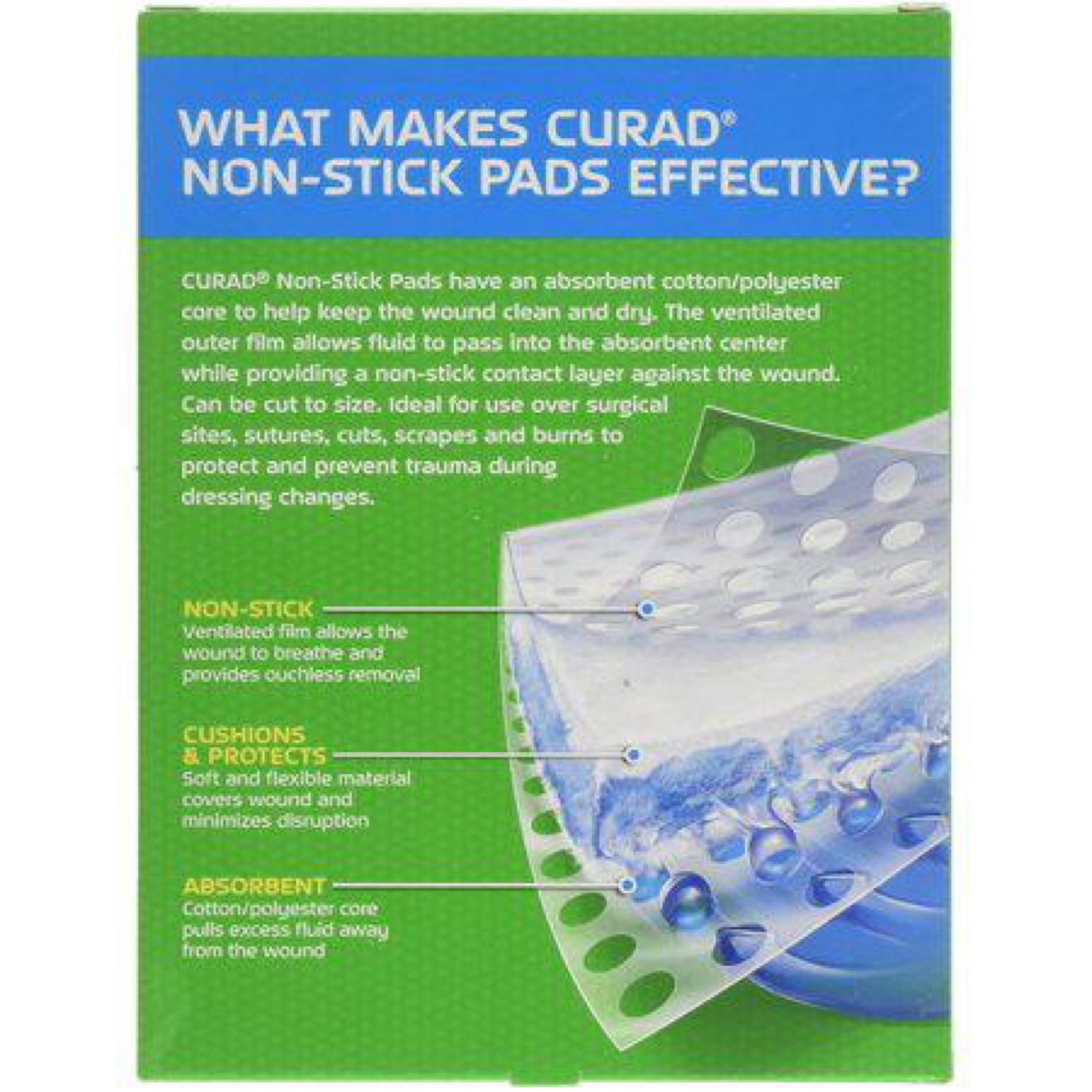 Curad Non-Stick Pads 20 Count