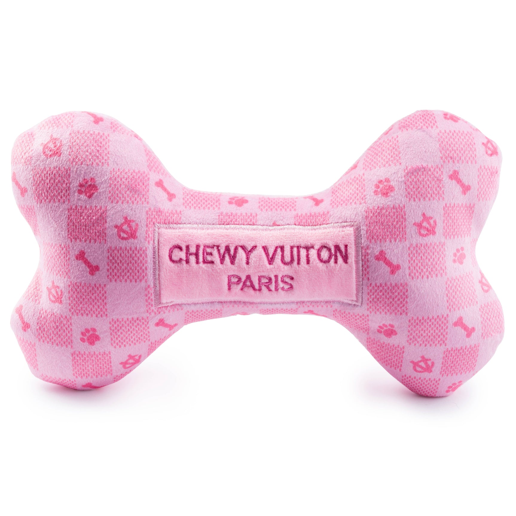 Pink Checker Chewy Vuiton Bone by Haute Diggity Dog: Small - Image 2