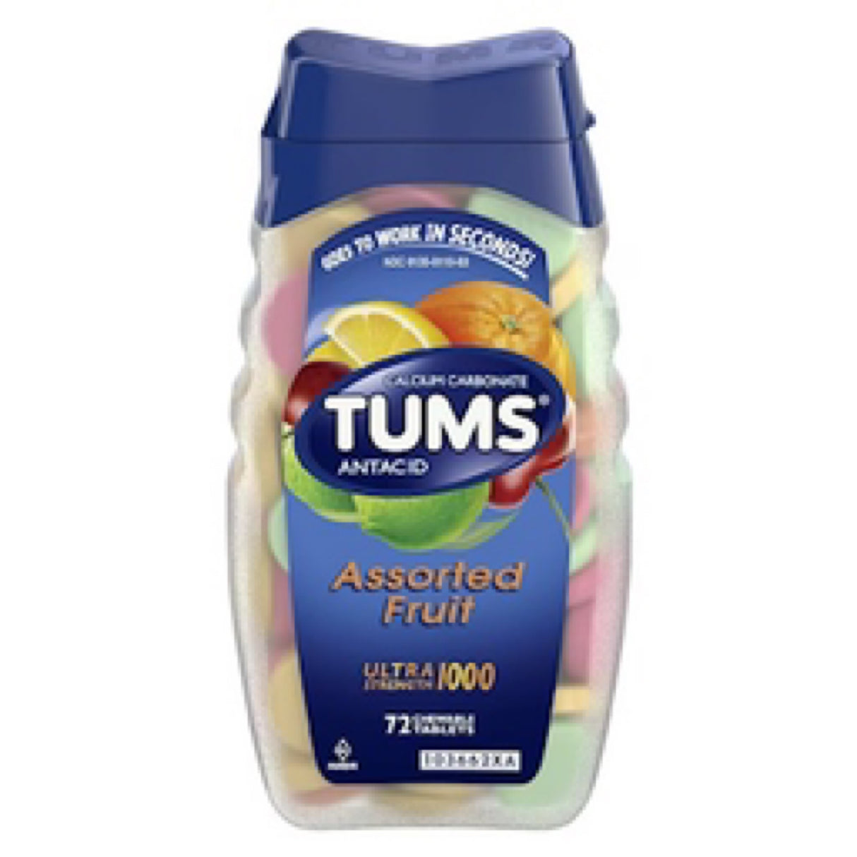 Tums Ultra Strength Assorted Fruit Antacid Chewable Tablets 72ct