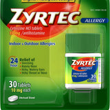 Zyrtec Alergia 24HR tabletas de cetirizina HCI