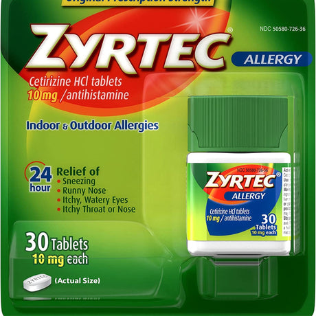 Zyrtec Allergy 24HR Cetrizine HCI tablets