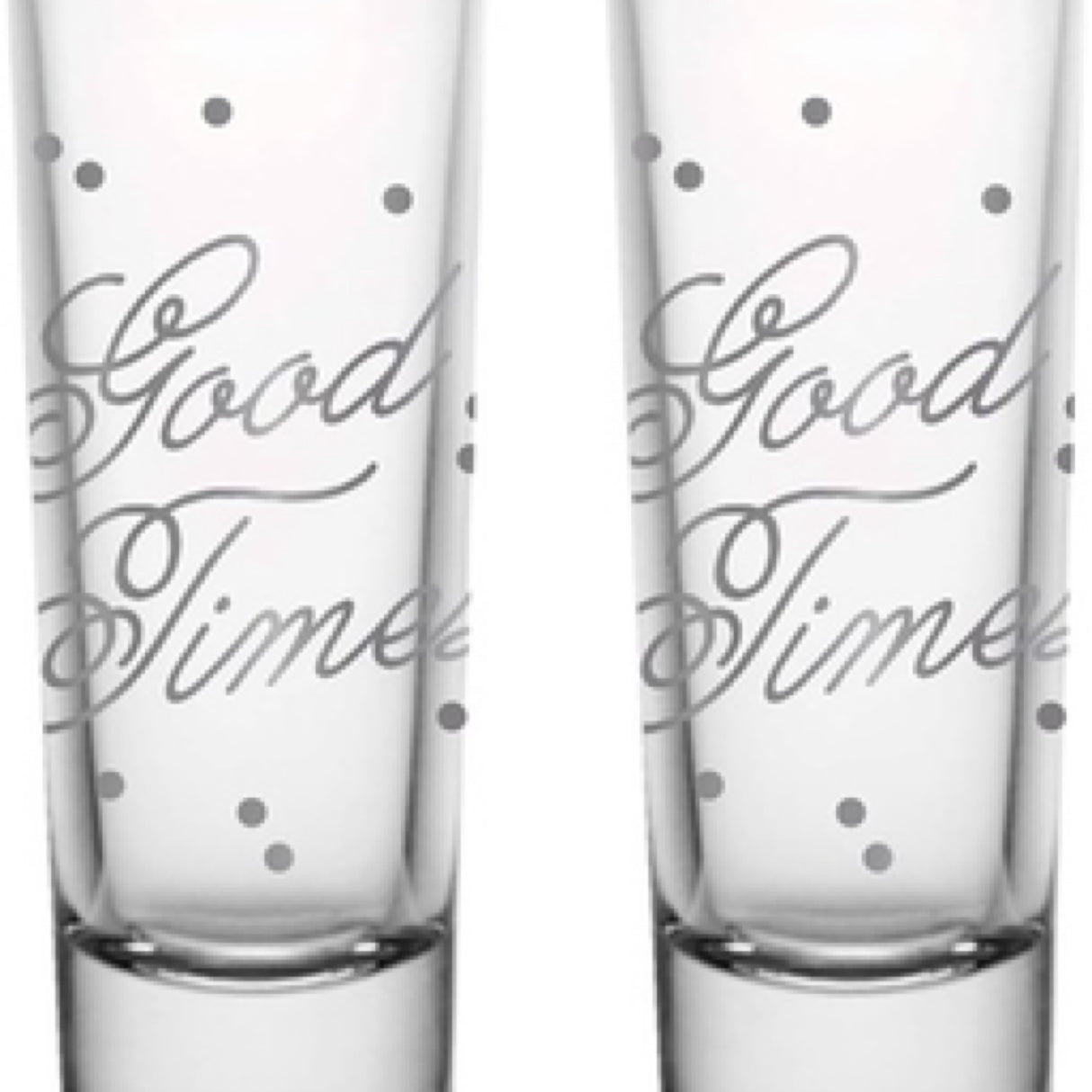Slant Collections Set of 2 Holiday Shot Glasses, 2-Ounce, Good Times