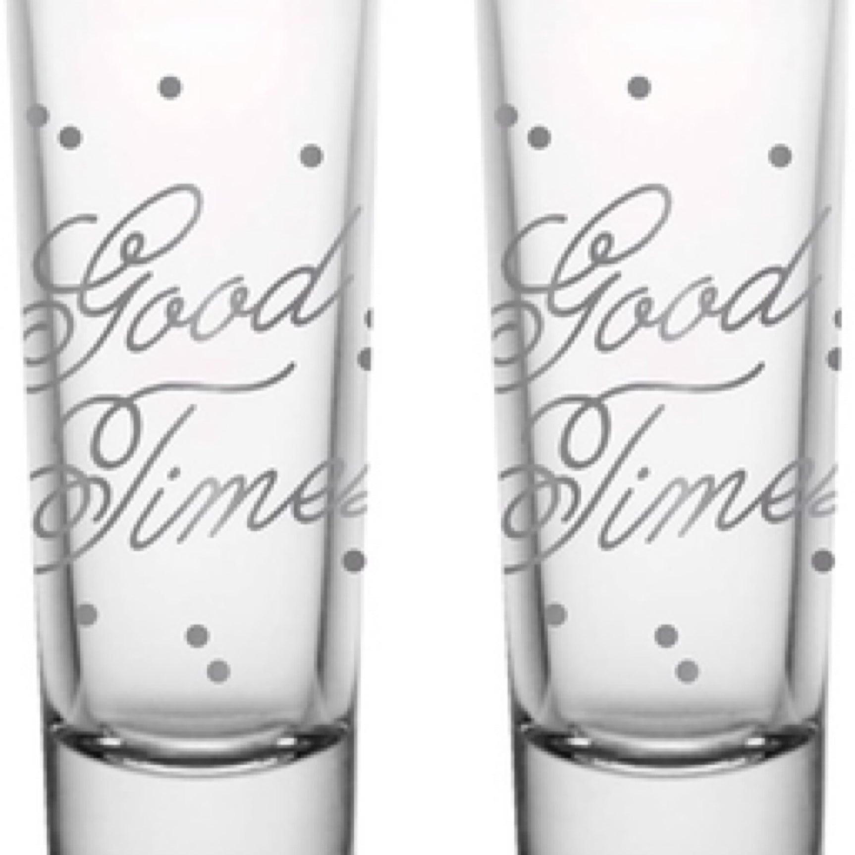 Slant Collections Set of 2 Holiday Shot Glasses, 2-Ounce, Good Times