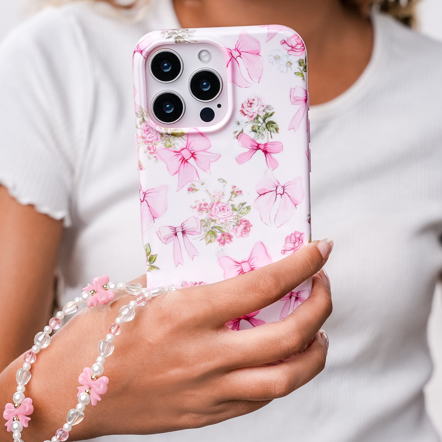 Pink Bow Phone Charm - Image 2