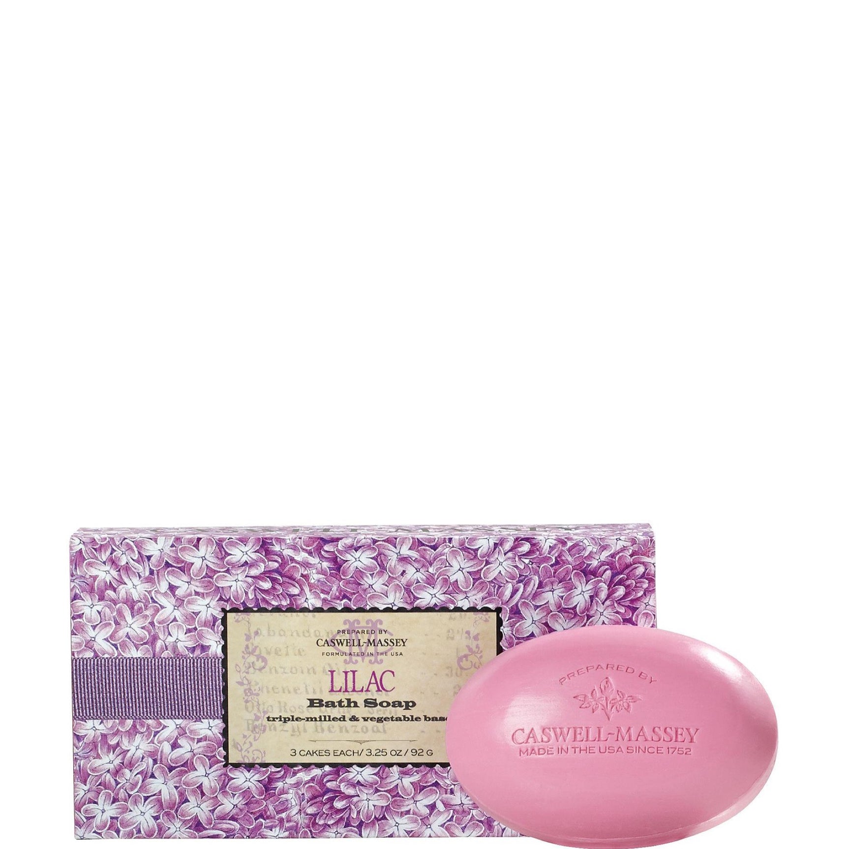 Caswell-Massey Lilac Box of 3 Soaps