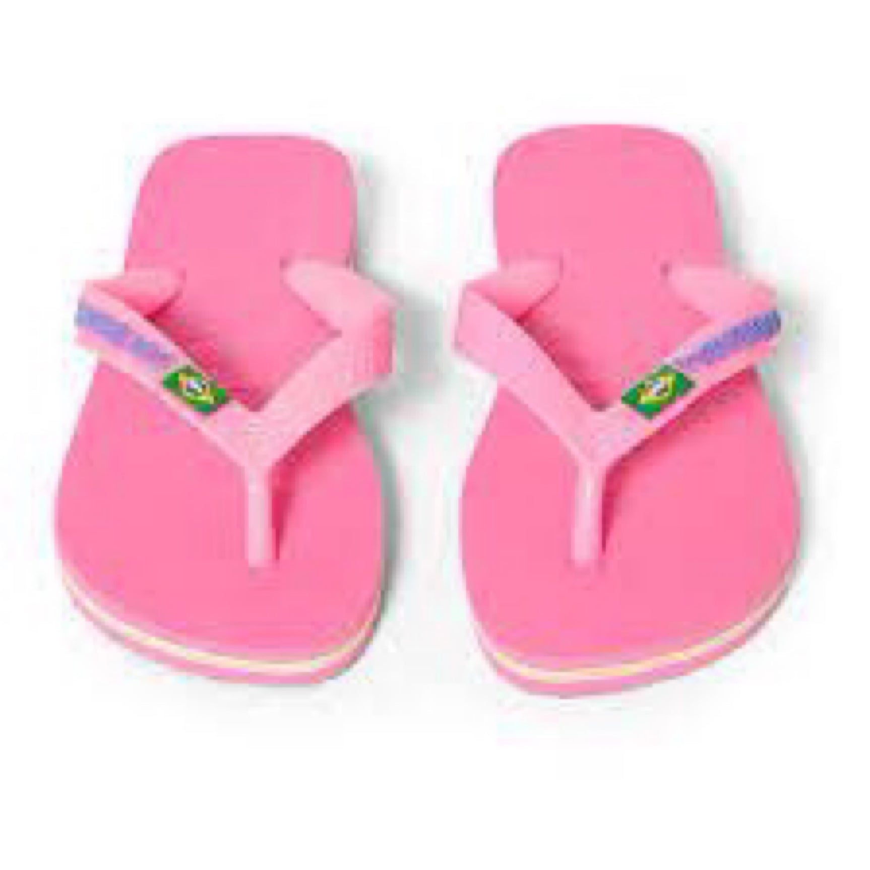 Havaianas Brasil Logo Flip Flop (Toddler/Little Kid),Neon Pink,27/28 BR (11-12 M US Little Kid)