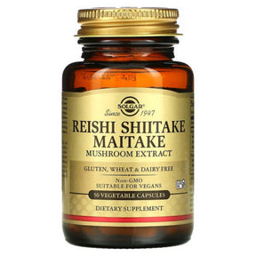 Solgar Reishi Shiitake Maitake Mushroom Extract, 50 vegetable tablets