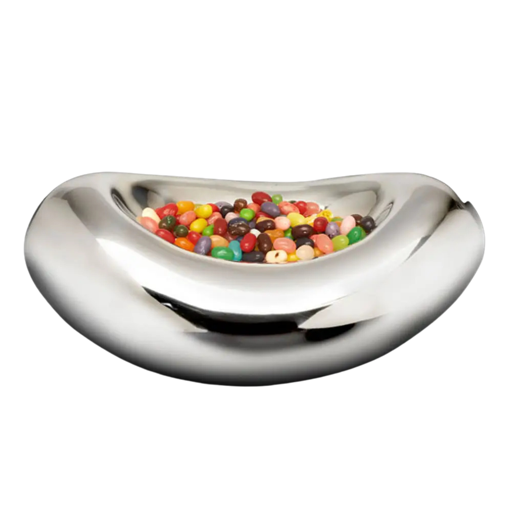 Big Bean Handcrafted Decorative Bowl In Polished Aluminum