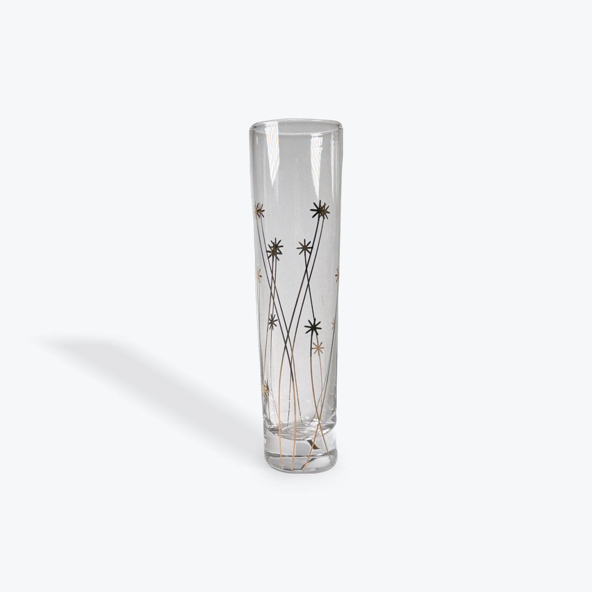 Zodax Centuri Golden Decal Floral Champagne Glass