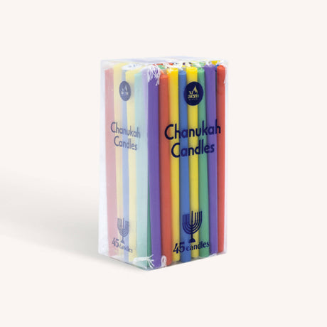 Chanukah Candles - Multi Color - Long - 45 Pack - Image 2
