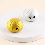 12PCS - Metallic Steamed Bao Bun Dumpling Squeeze Squishy Stress Relief Toy