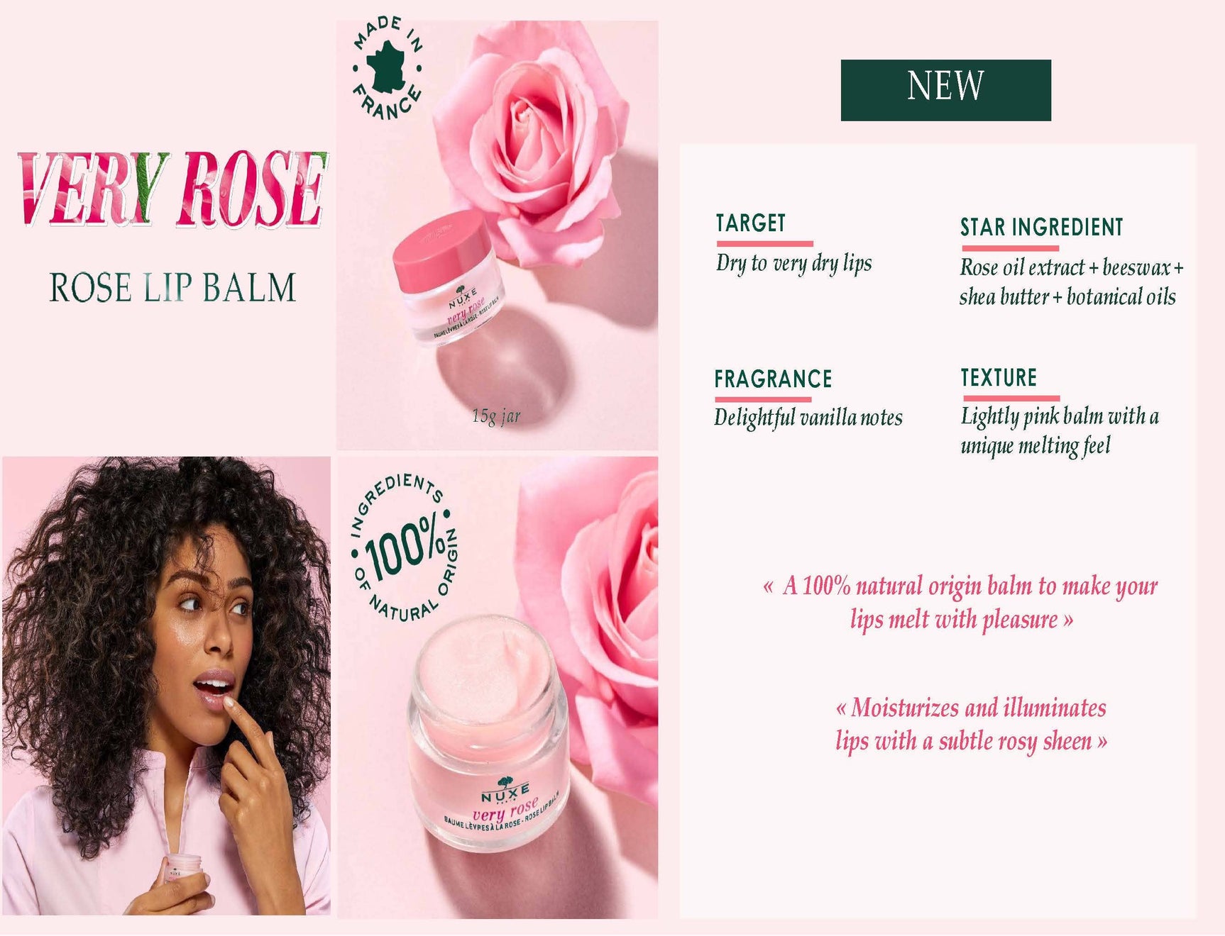 Very Rose Hydrating Lip Balm - 0.5oz