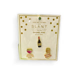 Slant Collection Enamel Pins: Wine, Wine cup, Rose all day