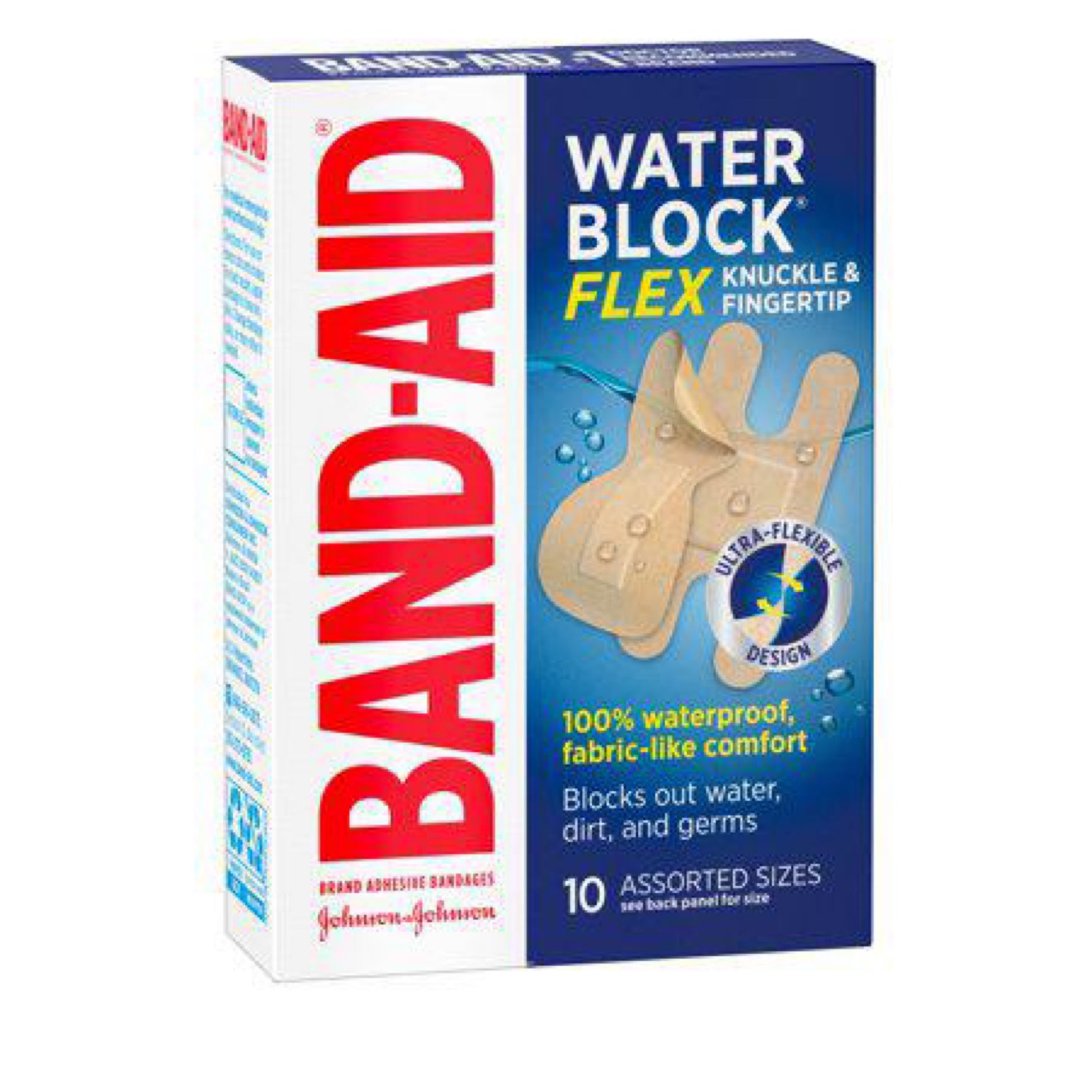 Bandaid Band-Aid Brand Water Block Flex Finger Bandages ct