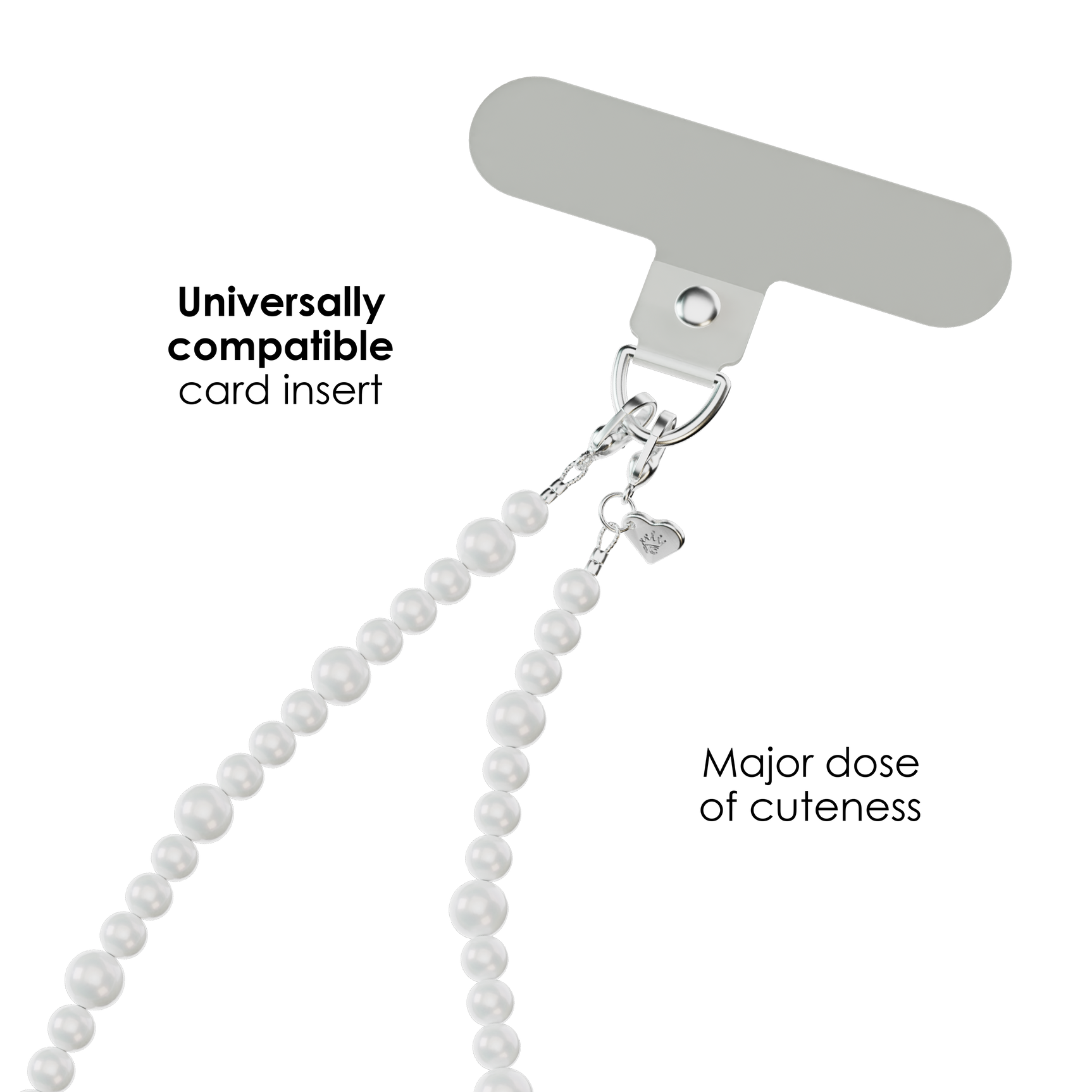 White Pearl Phone Charm - Image 3