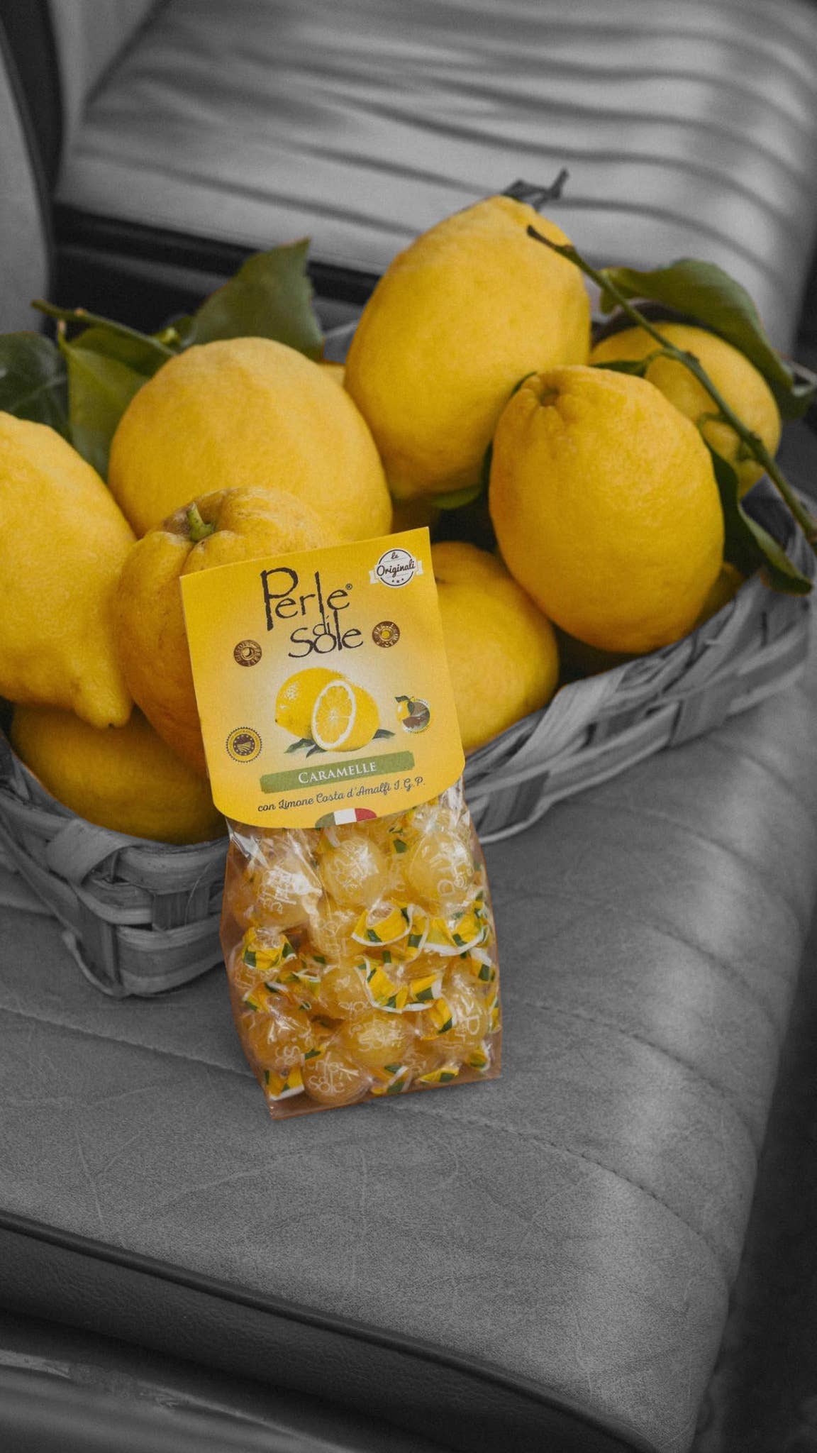 Gotas de limón originales de la costa de Amalfi (bolsa de 7.05 oz)