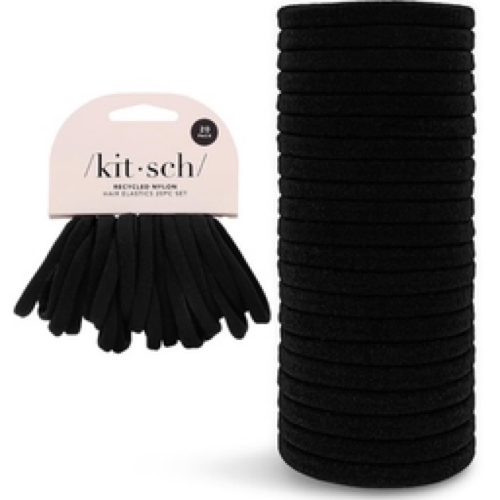 KITSCH Eco-Friendly Nylon Hair Elastics Holder Count