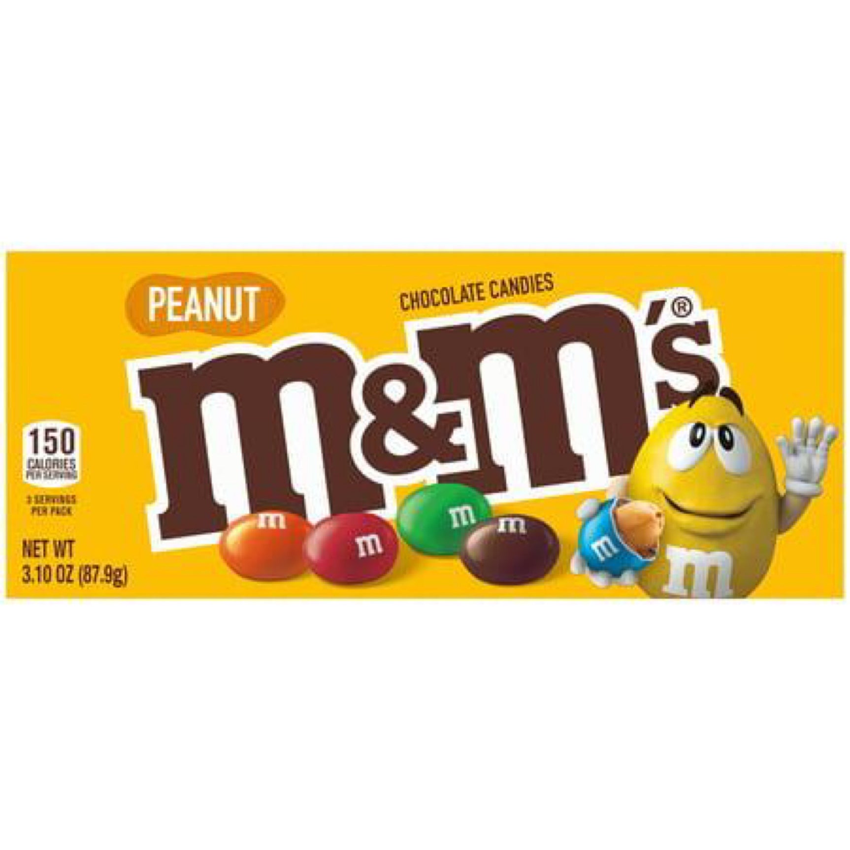 M&Ms M&M'S Peanut Chocolate Candy Movie Theater Box 3.1-Ounce Box