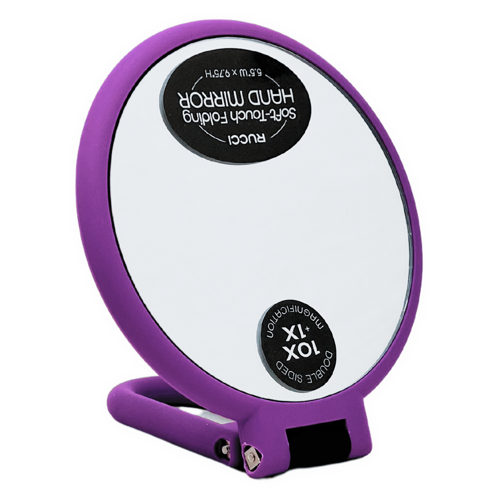 M940 1X/10X Magnifying  Soft Touch Foldable Mirror: Matte Black - Image 4