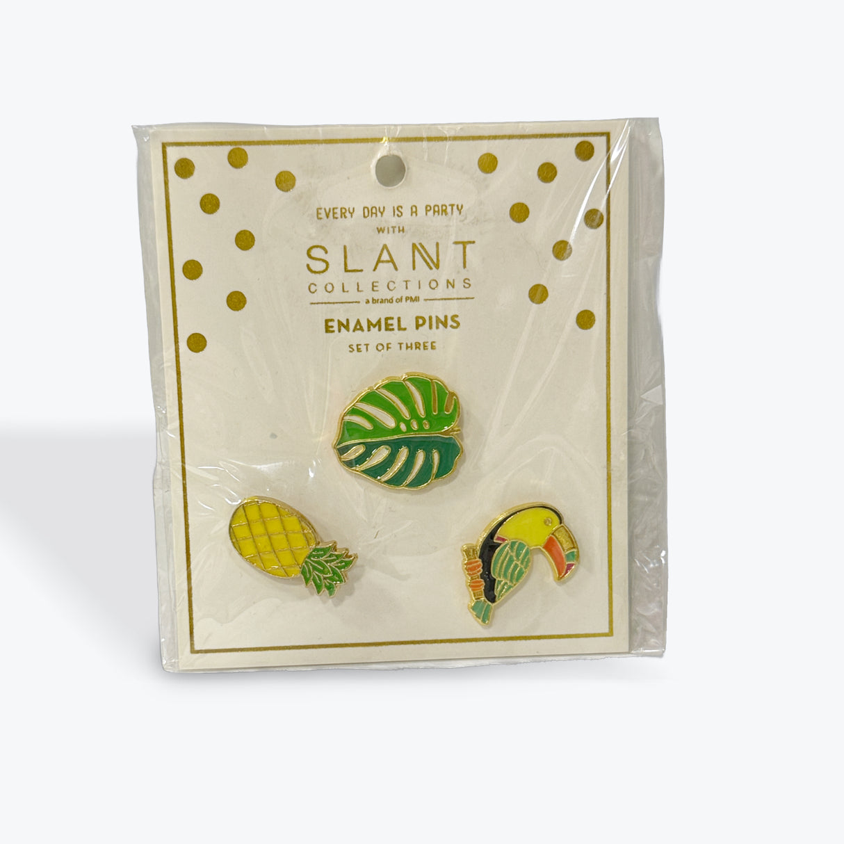 Slant Collections Enamel Pin: Leaf, Pineapple, Tuncan
