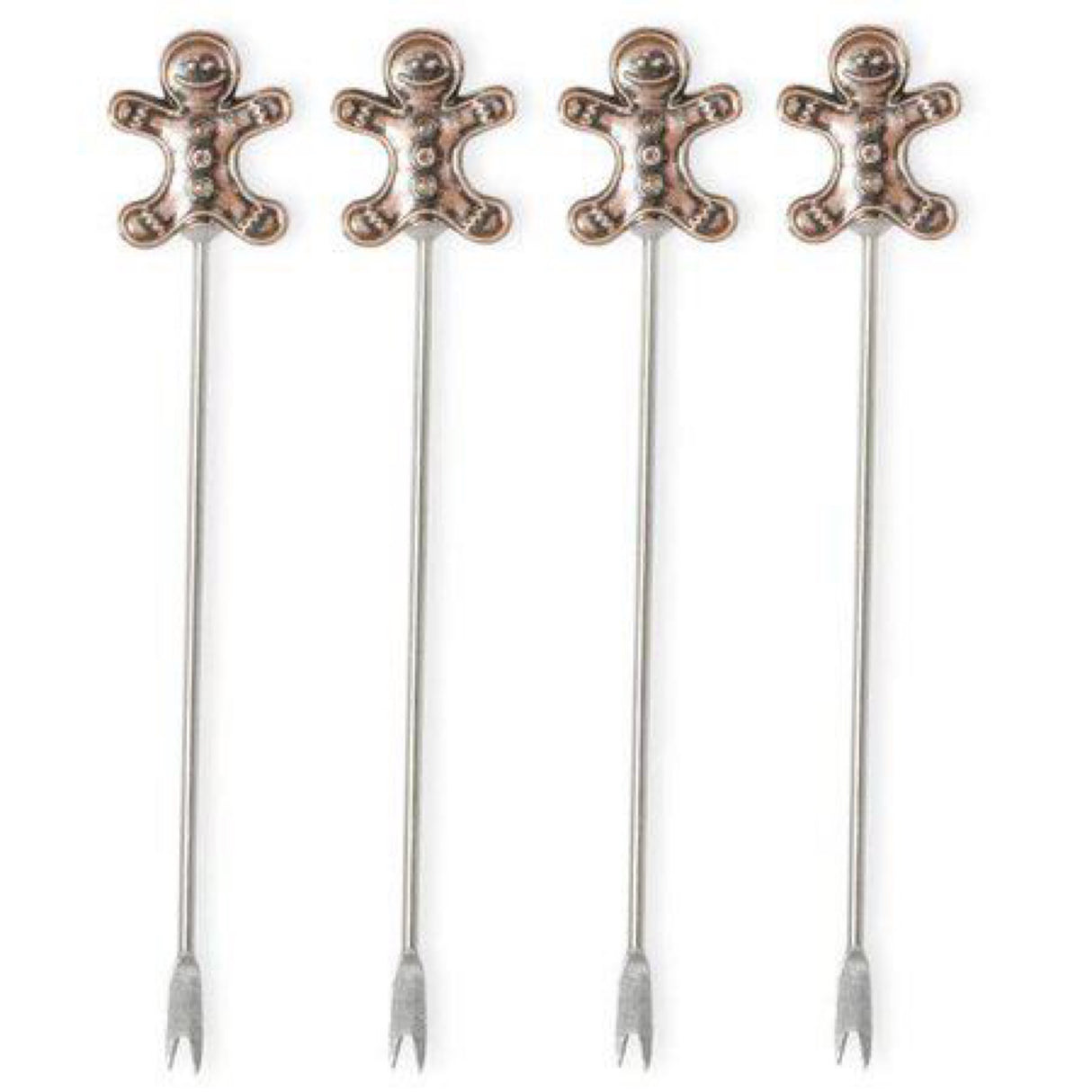 Gingerbread Man Cocktail Picks, Metal