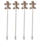 Gingerbread Man Cocktail Picks, Metal