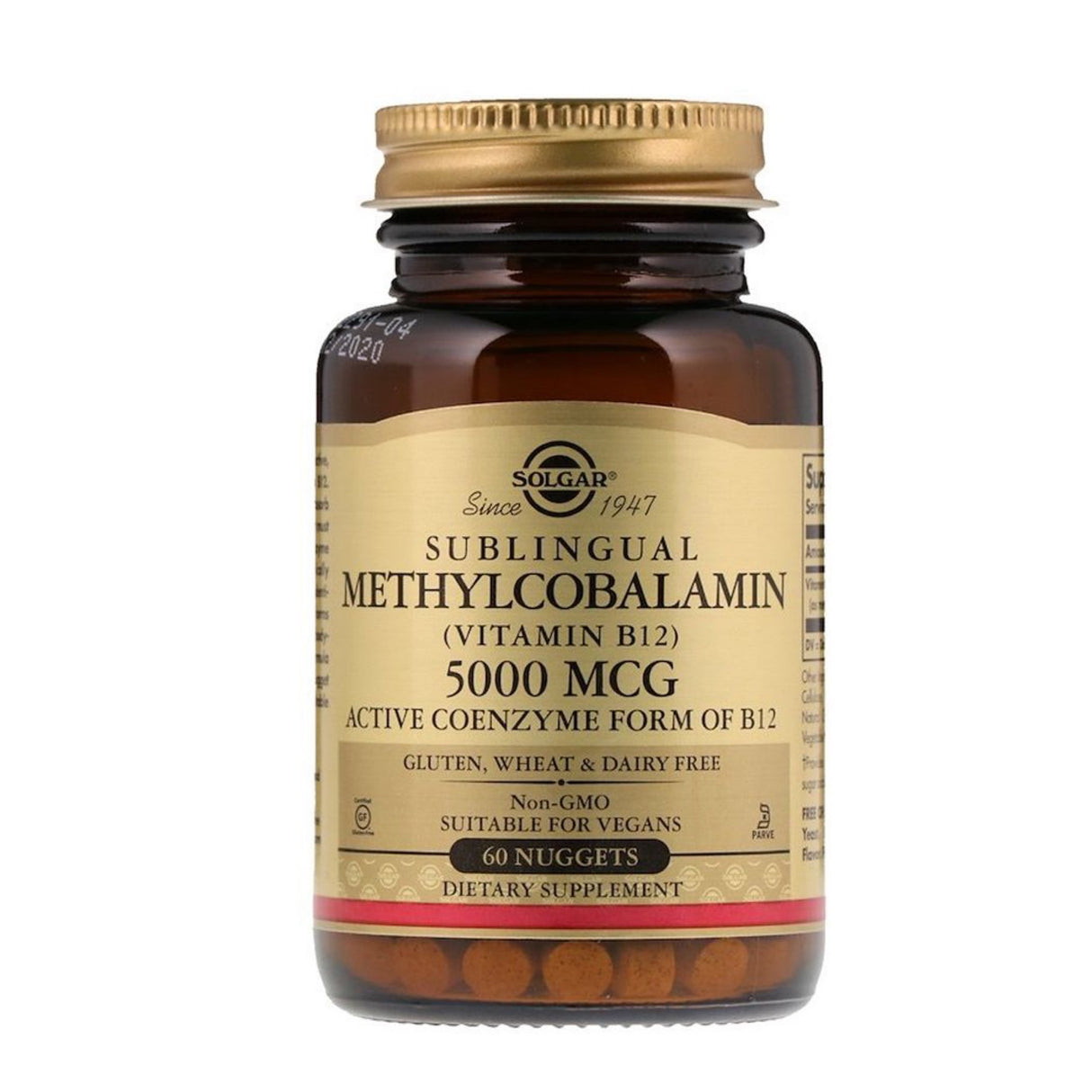 Solgar Sublingual Methylcobalamin 5000 MCG 60 nuggets