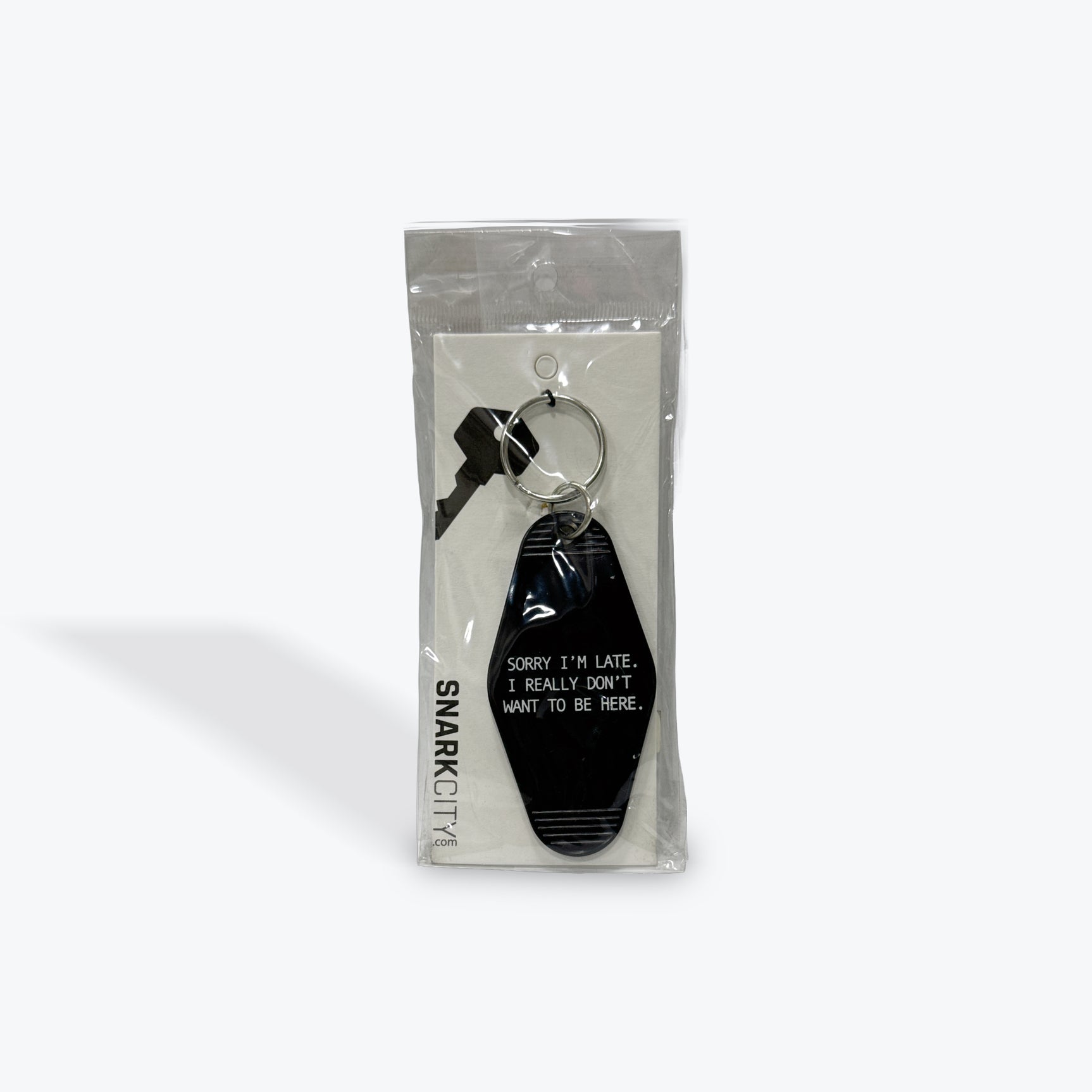Snack City "Sorry I'm Late I Really Don't Want To Be Here" Keychain