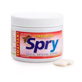 Spry Fresh Natural Xylitol Chewing Gum Dental Defense System Aspartame-Free Sugar Free Gum (Cinnamon