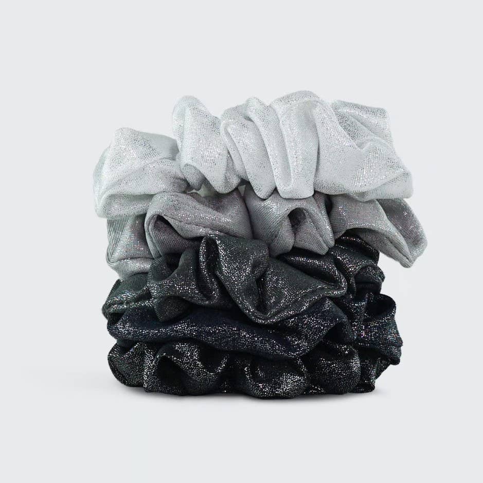 KITSCH Scrunchies Metallic (Black/Gray) - Image 4
