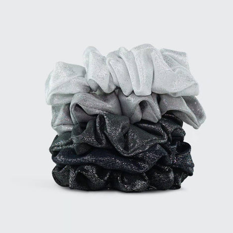KITSCH Scrunchies Metallic (Black/Gray) - Image 4
