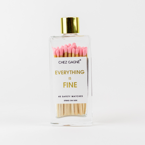 Chez Gagné Everything is Fine - Glass Bottle Matches
