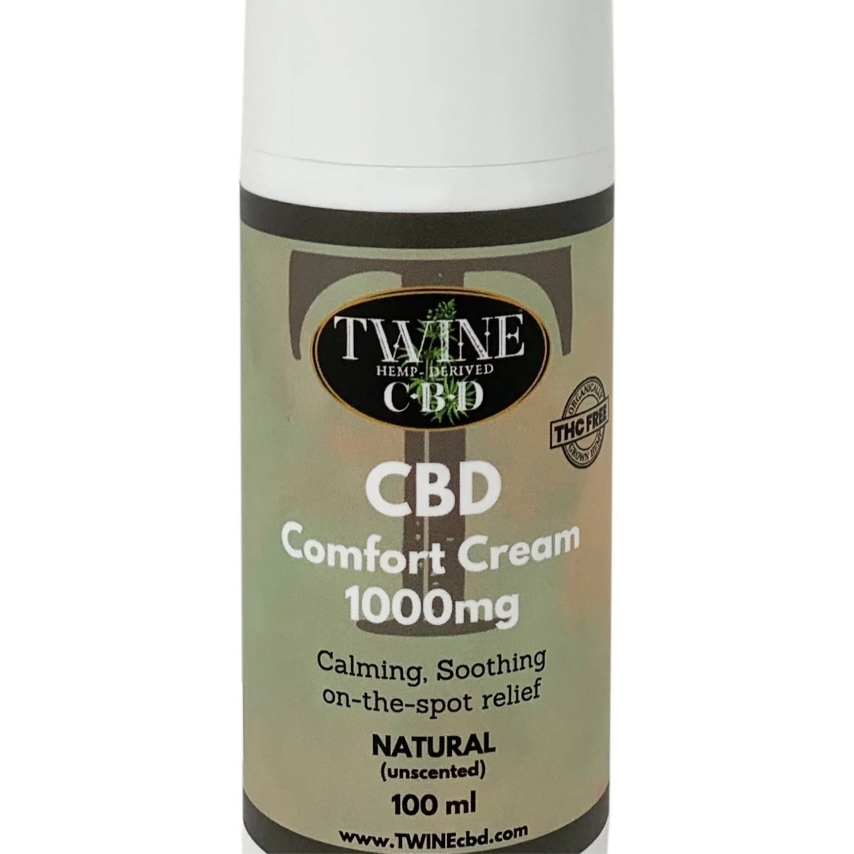 Twine hemp derived CBD comfort cream 1000mg Natural