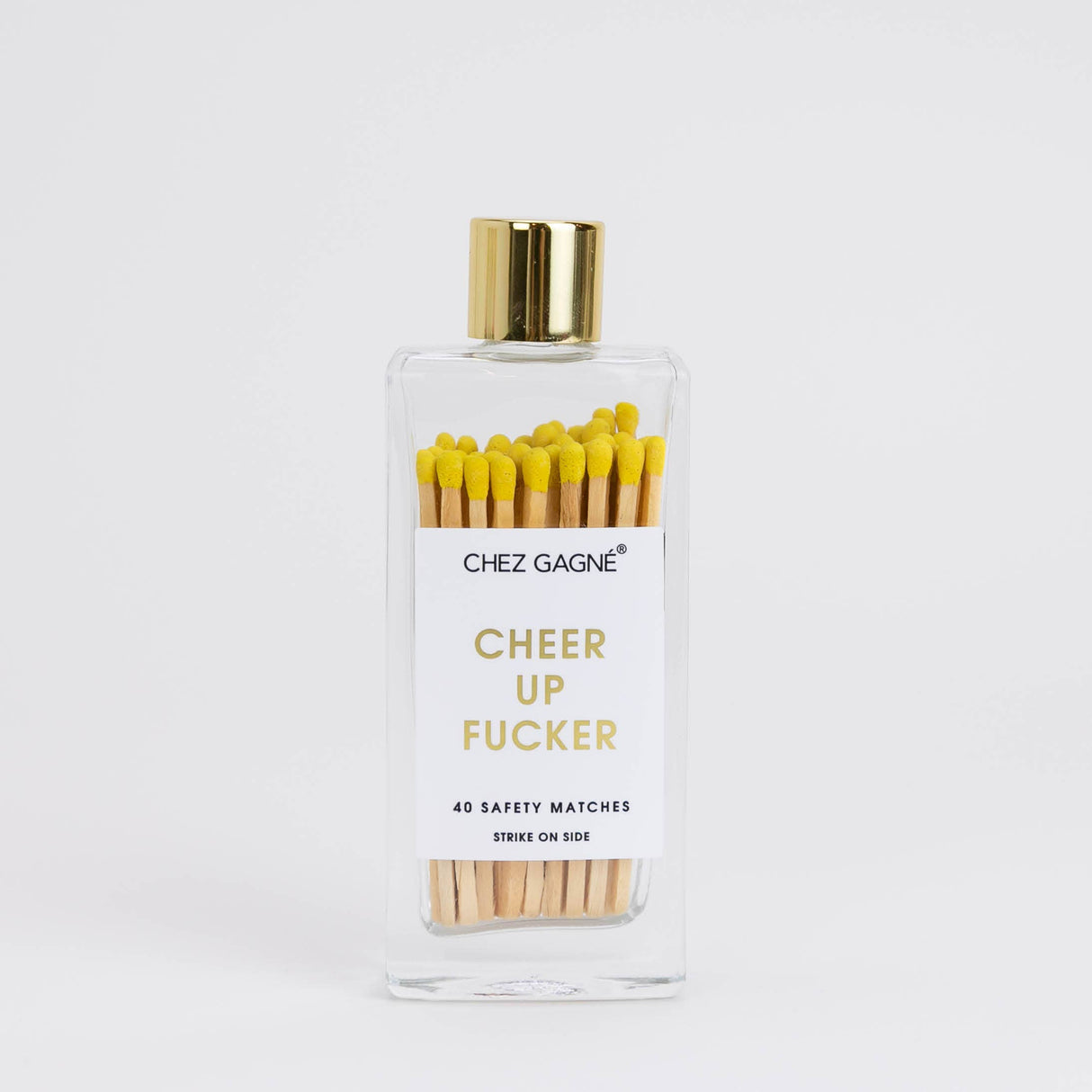 Cheer Up Fucker - Glass Bottle Matches