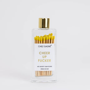 Chez Gagné Cheer Up Fucker - Glass Bottle Matches