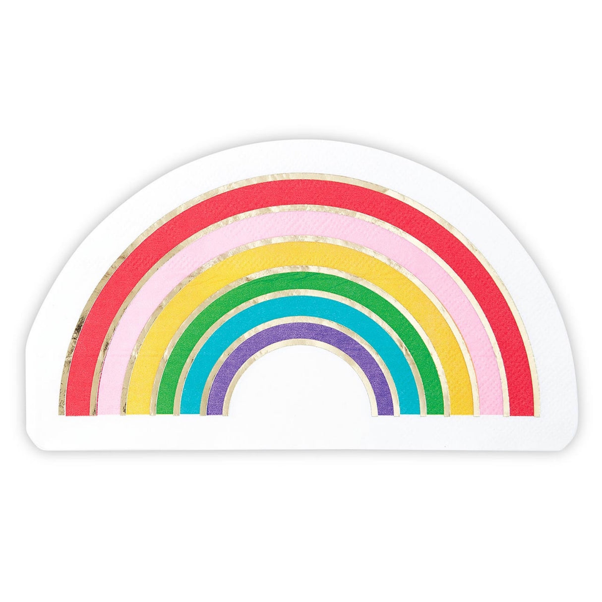 Slant collections shaped party napkins rainbow