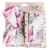 The vintage cosmetic company makeup headband & shower cap set