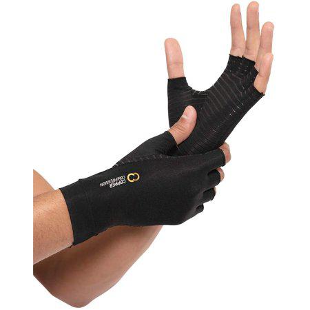Copper Compression Copper Infused Arthritis Half Finger Gloves