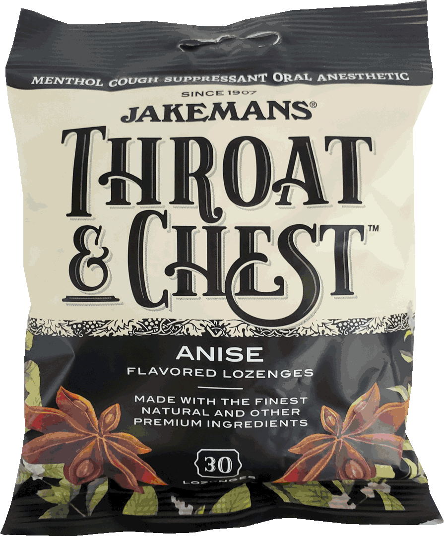 Jakemans Throat & Chest Anise Lozenges Bag - 30 Ct